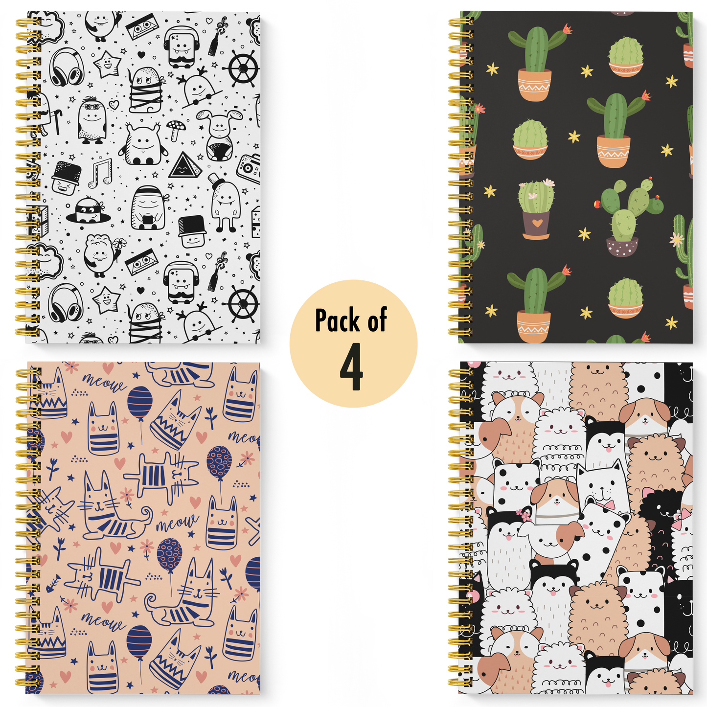 Diary Set of 4 | Design: Google Doodle