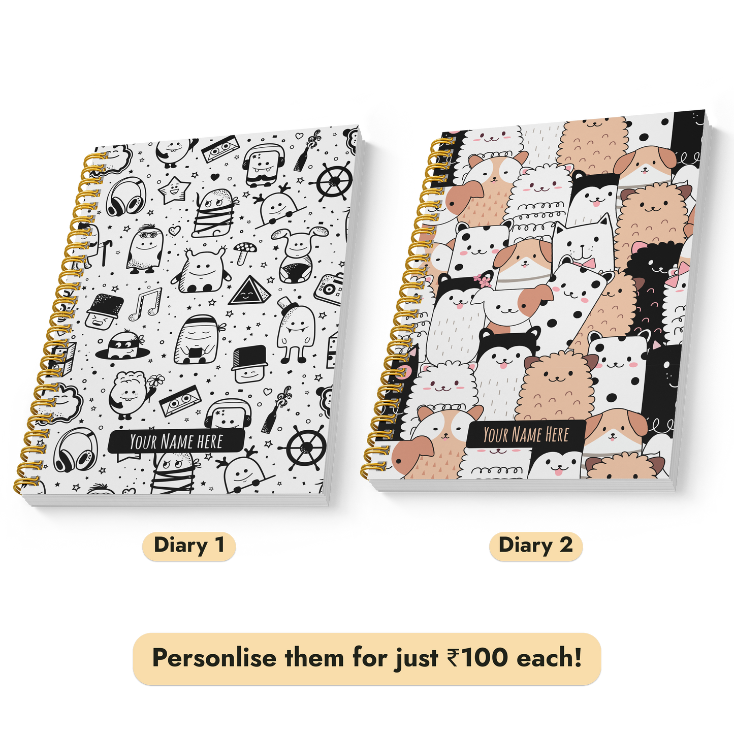Diary Set of 2 | Design: Doodle