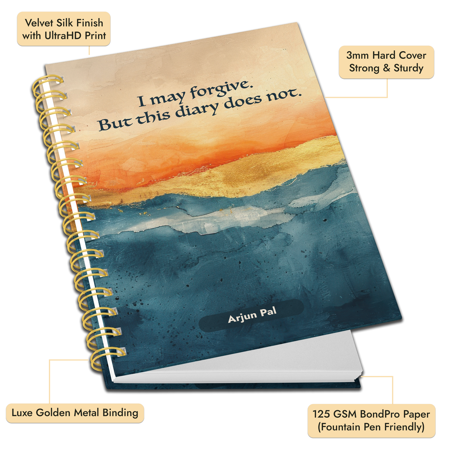 A4 HardCover Diary | Design: Not Forgotten