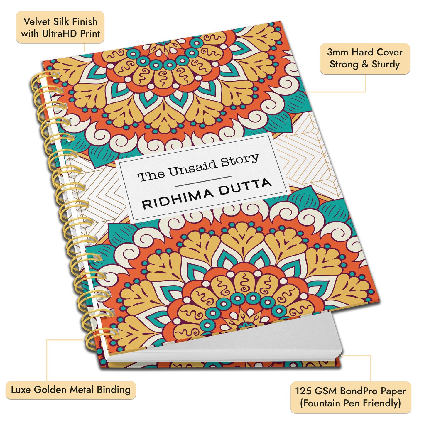 A4 HardCover Diary | Design: Unsaid Story