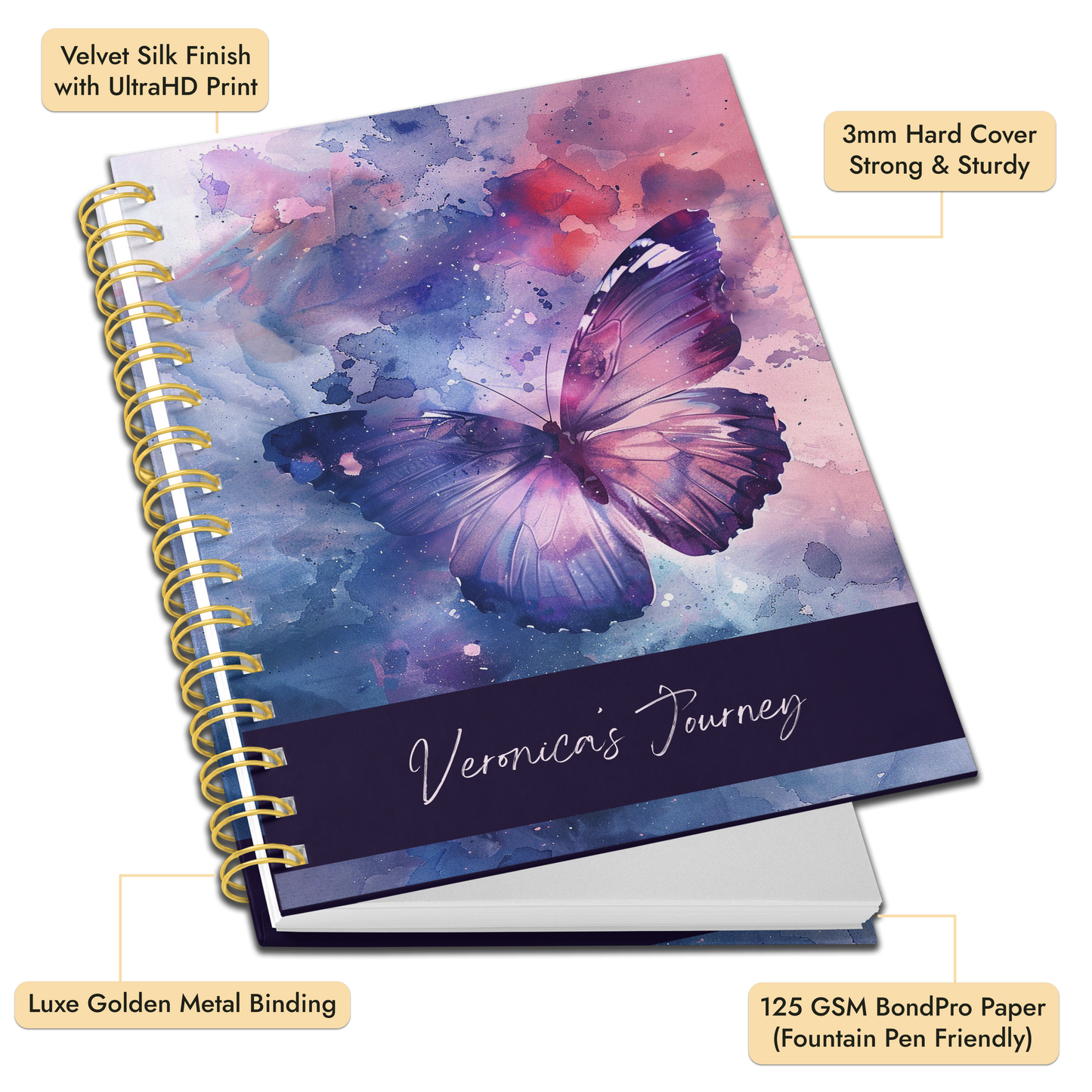 A4 HardCover Diary | Design: Last Butterfly