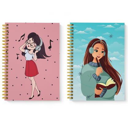 Diary Set of 2 | Design: Girl Next Door