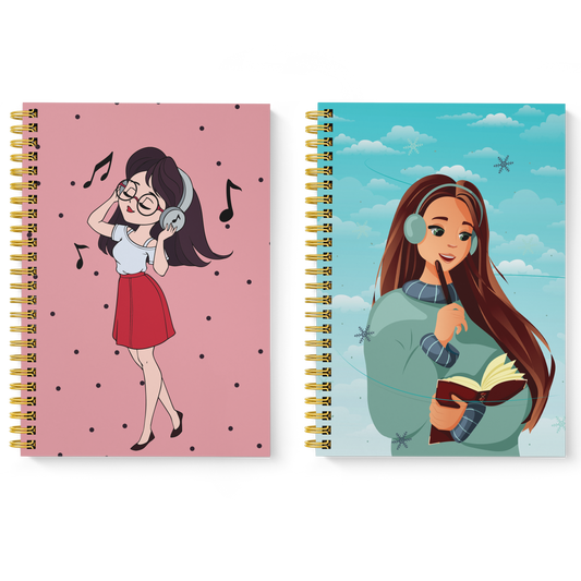 Diary Set of 2 | Design: Girl Next Door