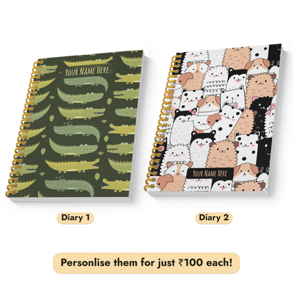 Diary Set of 2 | Design: Cute Pets