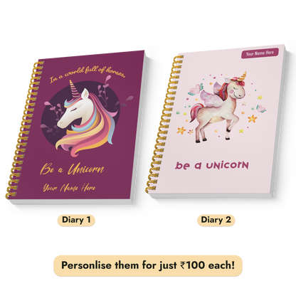 Diary Set of 2 | Design: Unicorn