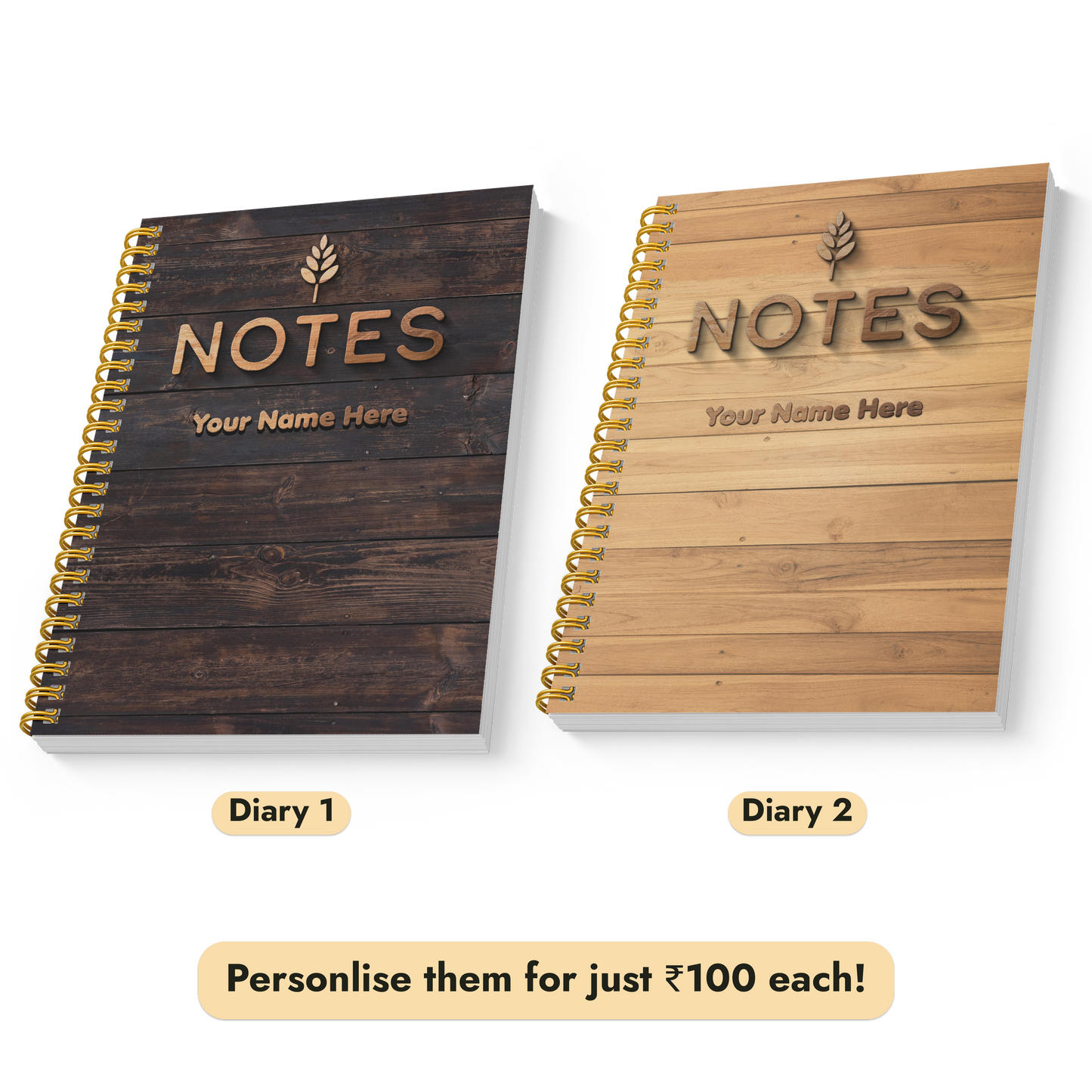 Diary Set of 2 | Design: Wood Vista