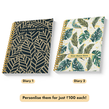 Diary Set of 2 | Design: Leafy Statement