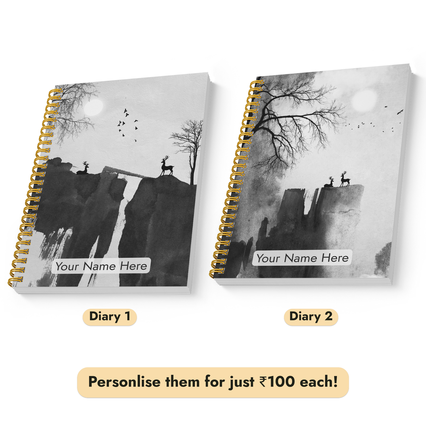 Diary Set of 2 | Design: Grey Gaze