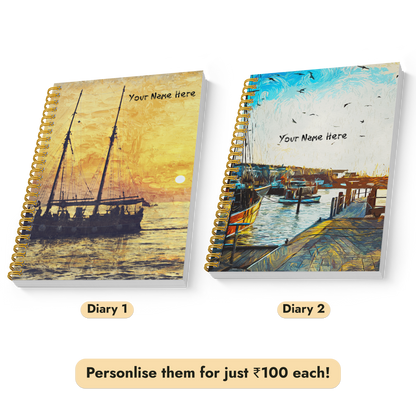 Diary Set of 2 | Design: Sail Away