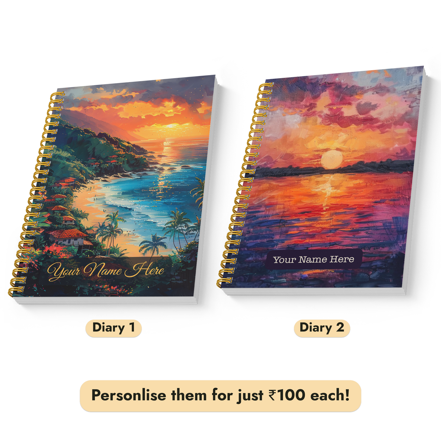 Diary Set of 2 | Design: Scenery