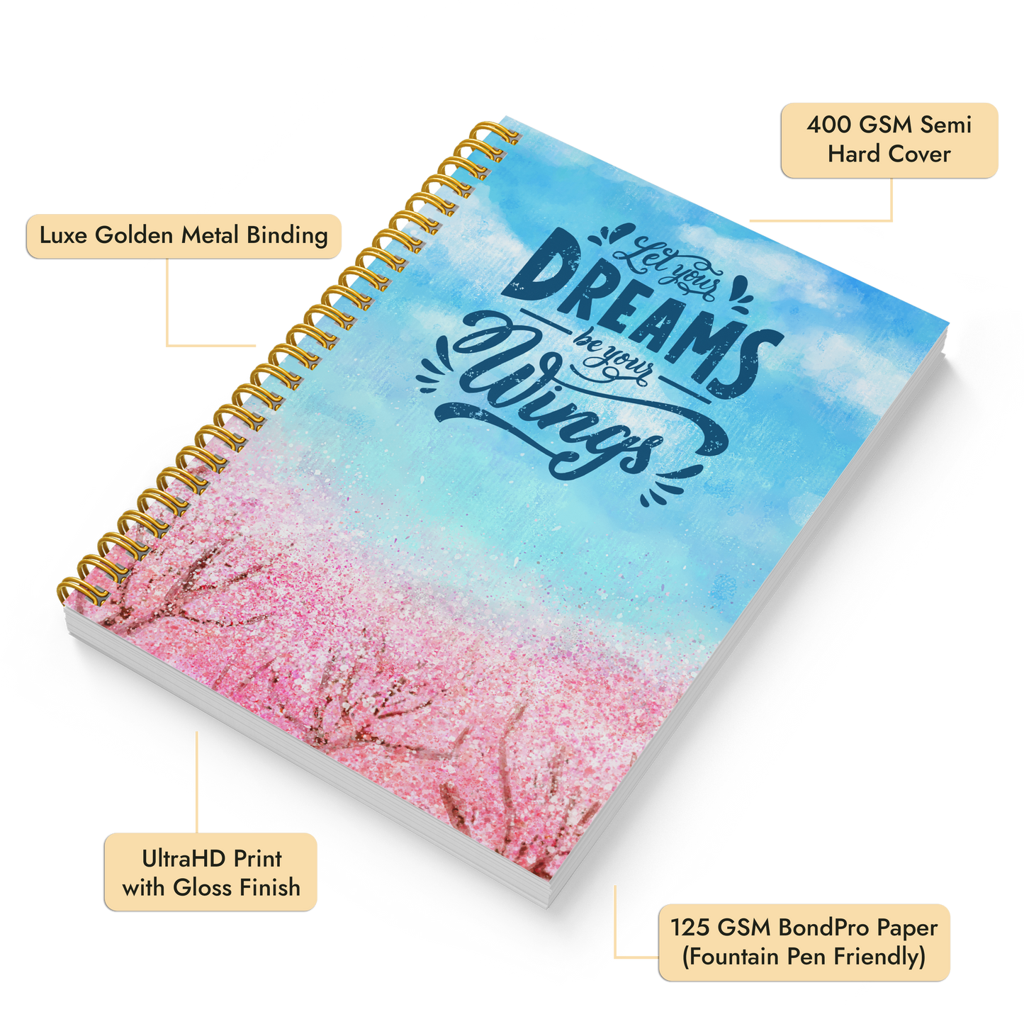 Diary Set of 4 | Design: Motivational Quotes