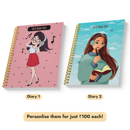 Diary Set of 2 | Design: Girl Next Door