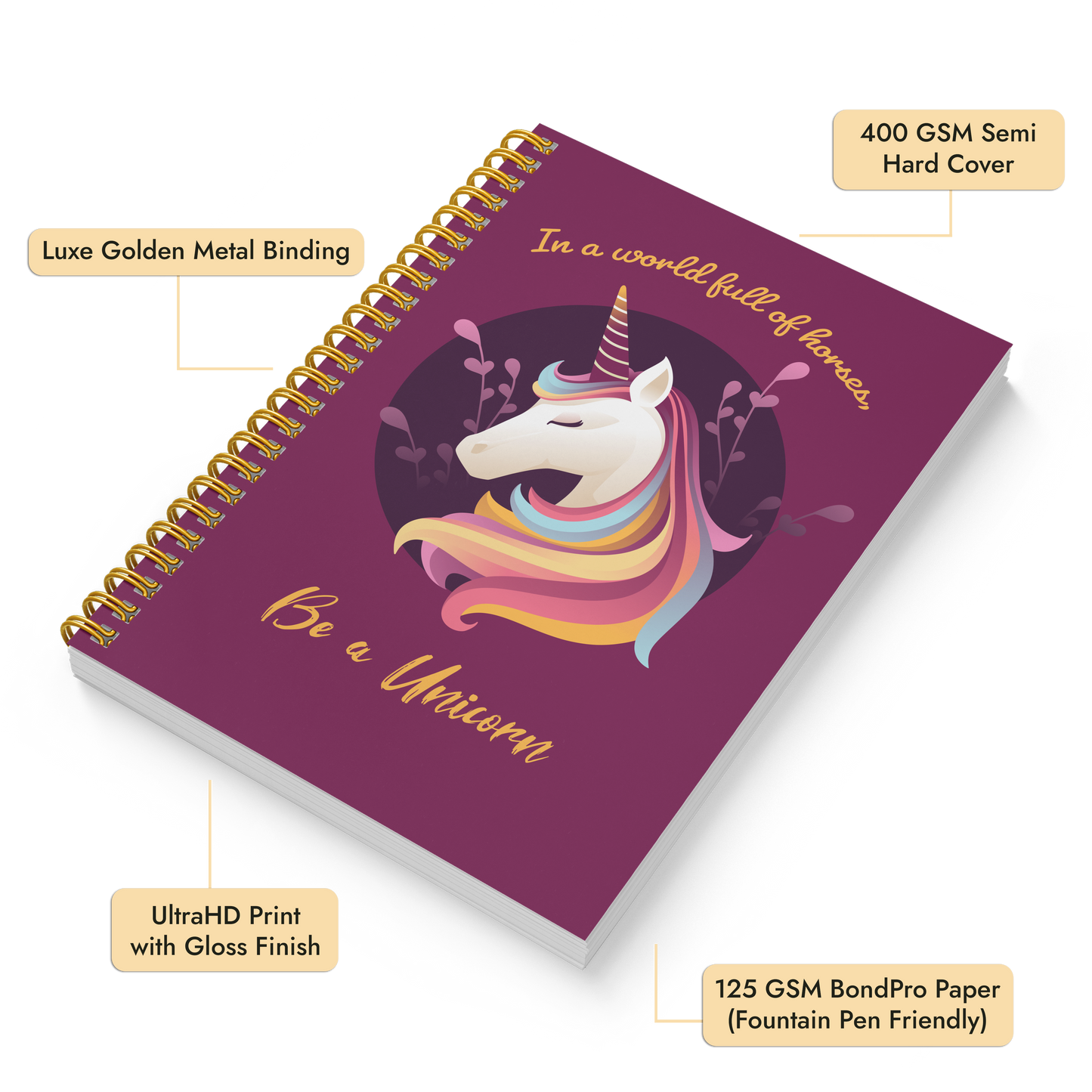 Diary Set of 2 | Design: Unicorn