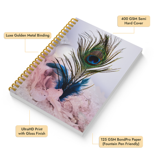 Diary Set of 2 | Design: Peacock Feather