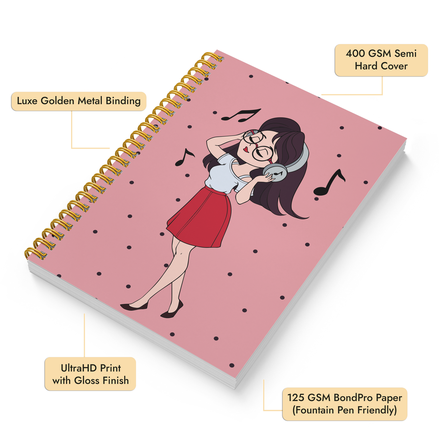 Diary Set of 2 | Design: Girl Next Door