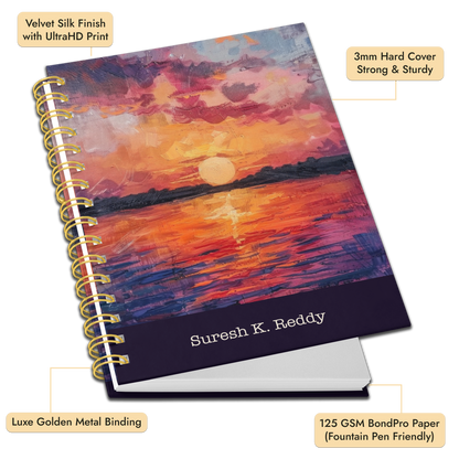 A4 HardCover Diary | Design: Sunset