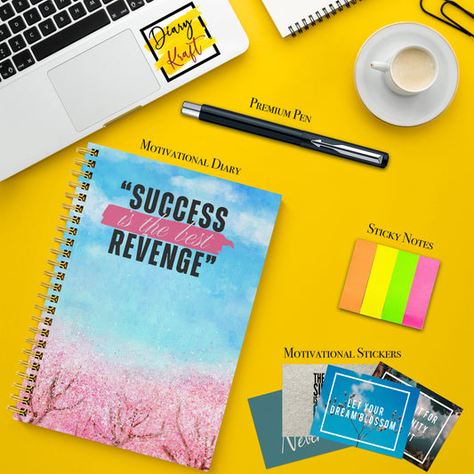 Diary Set with Planner, Pen, Sticky Notes & Stickers | Success