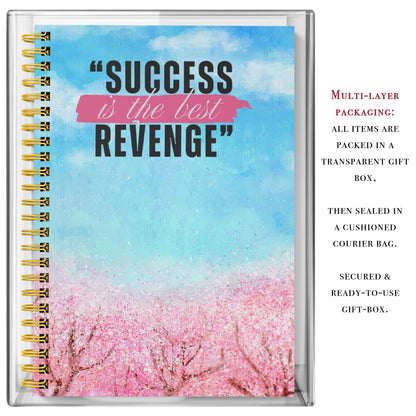 Diary Set with Planner, Pen, Sticky Notes & Stickers | Success