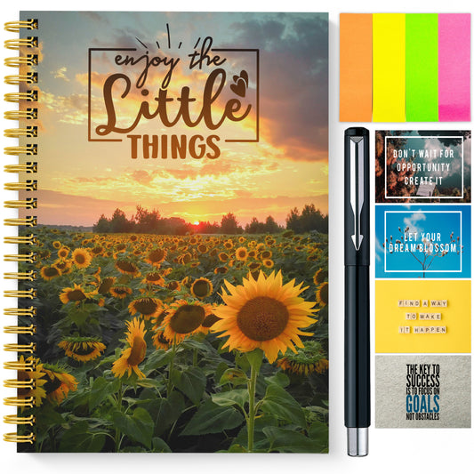 Diary Set with Planner, Pen, Sticky Notes & Stickers | Enjoy